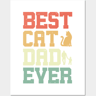 Best CAT DAD EVER Retro Gift for Father’s day, Birthday, Thanksgiving, Christmas, New Year Posters and Art